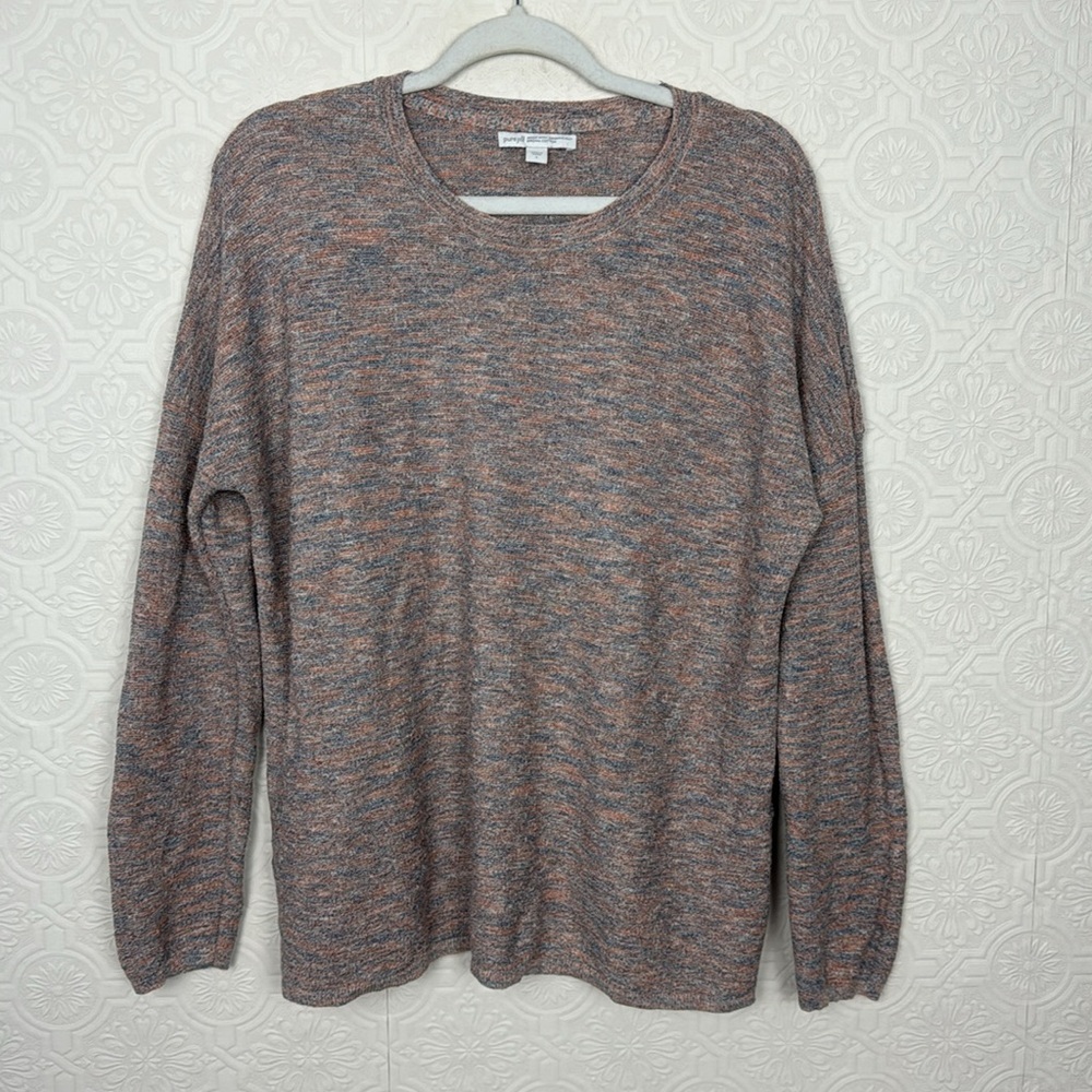 PureJill J Jill Organically Grown Cotton Sweater Stretchy‎ Crew Pink Breathable